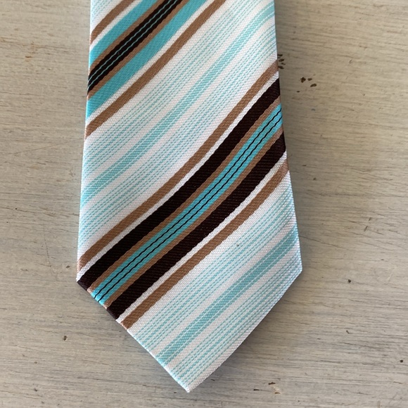 Vintage Boys Polyester Stripe Clip-on Tie - Picture 5 of 9